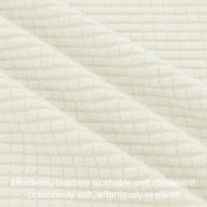 Hokway Couch Cushion Slipcovers Small Stretch Reversible Cushion Protector Slipcovers Sofa Cushion Protector Covers(Creamwhite, Small)