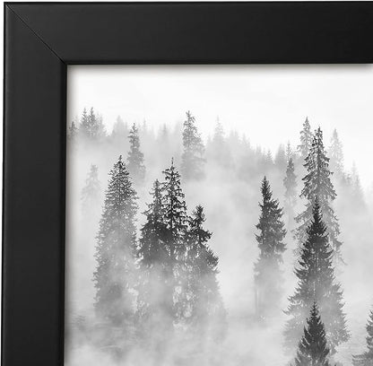 Americanflat 24x24 Picture Frame with Polished Plexiglass - Epic Collection - Square Picture Frame with Engineered Wood - Wide Photo Frames for Wall display - Black