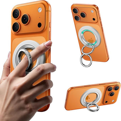 ESR for MagSafe Phone Grip, Dual-Side Magnetic Phone Grip,360° Adjustable Thin Magnetic Ring Holder Stand,for iPhone 17 16 15 14 13 12, Samsung,All Phones, MagSafe Accessories (2 Metal Rings Included)