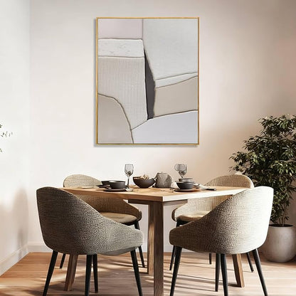 LEVERUP Modern Wall Decorations Abstract Wall Art Canvas Grey Painting Posters for Dining Room Living Room Office 32×40 Inchs Ready To Hang