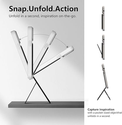 Magnetic Tripod for iPhone, Aluminium Phone Tripod Stand Compatible with Magsafe iPhone 17/16/15/14/13/12 Series, Foldable Strong Magnetic Phone Stand & Travel Essentials Accessories