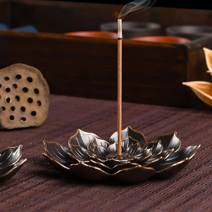 Incense Burner - Incense Stick Holder 6 Incense Holes with Detachable Ash Catcher