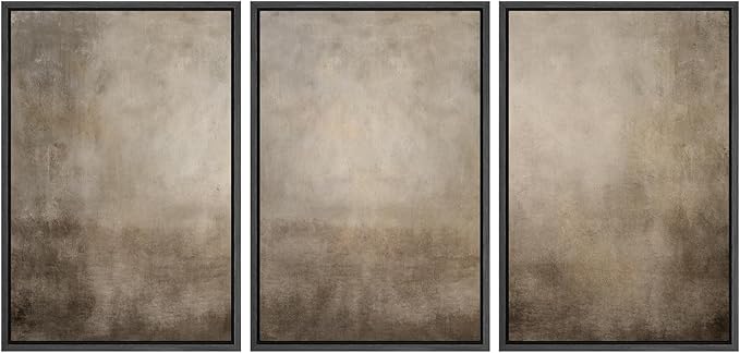 MUDECOR Framed Wall Art Print Set Neutral Abstract Landscape Illustrations Modern Art Boho Decorative Colorful Chic for Living Room, Bedroom, Office - 24"x36"x3 Black