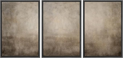 MUDECOR Framed Wall Art Print Set Neutral Abstract Landscape Illustrations Modern Art Boho Decorative Colorful Chic for Living Room, Bedroom, Office - 24"x36"x3 Black
