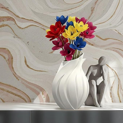 Flame Essence Decorative Vase,Tall Sculptural Modern Home Decor Accent for Dry Flowers,Artistic Tabletop Display for Living Room,Office,Bedroom