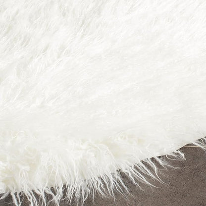 SAFAVIEH Faux Sheep Skin Collection 8' x 10' Ivory FSS117A Silken Glam 2.35-inch Thick Area Rug