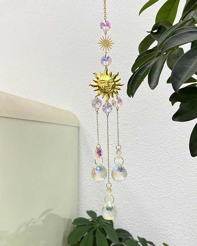 Suncatchers for Windows Hanging Prism Beads Crystal Sun Catcher Indoor Ornament Rainbow Maker Home Decoration
