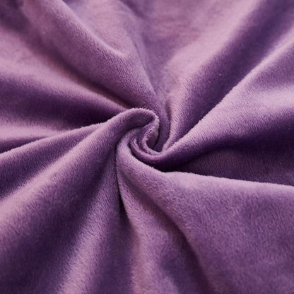 JAUXIO Diamond Pinch Pleated Crystal Velvet Pillowcases 2 Pack Solid Pintuck Throw Cushion Cover for Home Decor Hidden Zipper Closure (Purple, King)