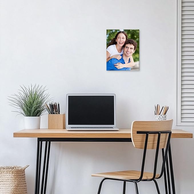 YYYYHPP Canvas Prints with Your Photos, Personalized Photo to Canvas Wall Art,Canvas Printing for Wedding, Family, Baby, Pets, Home Office Decor, Wrapped Frame 8"x10"