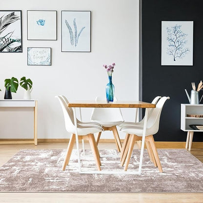 LUXE WEAVERS Hampstead Abstract Area Rug - Medium Pile, Modern Area Rug, Beige / 8 x 10