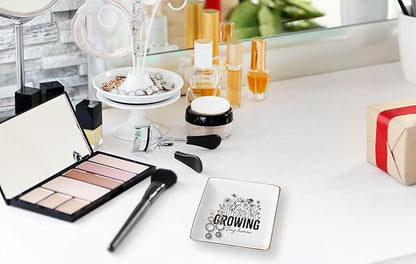 NZY Baby Gender Reveal Gift-Pregnancy Announcement Gift-New Mom Present-Pregnant Mother Present,Mama to Be,Expectant Mom -Baby Coming Soon-Jewelry Tray Trinket Holder Ring Dish-Growing a Tiny Human