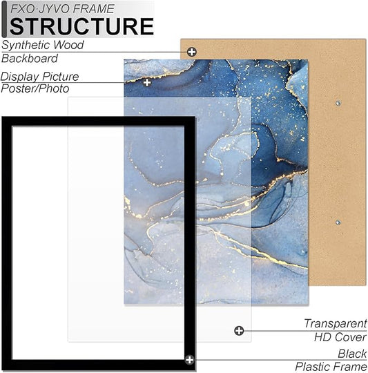 10x13 Picture Frame, Black Frame for 10 x 13 Inch Picture Poster Photo, Light Weight and High Transparent 10 by 13 Frame for Wall - 1 Pack/Black/10 x13