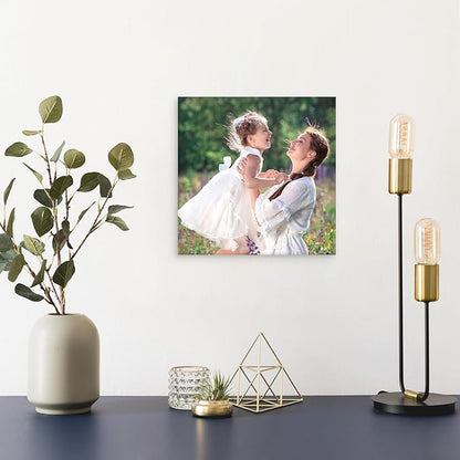 YYYYHPP Canvas Prints with Your Photos, Personalized Photo to Canvas Wall Art,Canvas Printing for Wedding, Family, Baby, Pets, Home Office Decor, Wrapped Frame 18"x18"