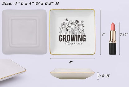 NZY Baby Gender Reveal Gift-Pregnancy Announcement Gift-New Mom Present-Pregnant Mother Present,Mama to Be,Expectant Mom -Baby Coming Soon-Jewelry Tray Trinket Holder Ring Dish-Growing a Tiny Human