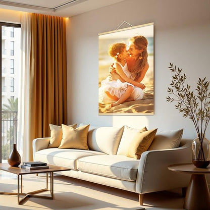 Custom Print Canvas Hanging, Personalized Poster with Your Photos, Customized Posters with Magnetic Frames