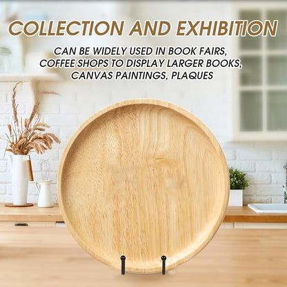Decolore 10 Inch 3 Pack Large Black Table Easel Plate Stands for Display Plate Holder Display Stand for Decorative Plate, Poster, Tabletop Art and Platter