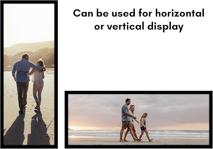 Americanflat 13x36 Picture Frame with Polished Plexiglass - Black Picture Frame - Wide Photo Frames Made of Engineered Wood for Vertical or Horizontal Wall Display - Epic Collection - Black