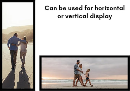 Americanflat 13x36 Picture Frame with Polished Plexiglass - Black Picture Frame - Wide Photo Frames Made of Engineered Wood for Vertical or Horizontal Wall Display - Epic Collection - Black