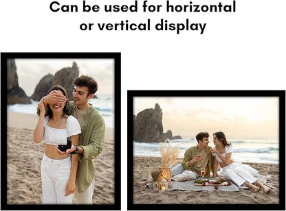 Americanflat 14x19 Picture Frame with Polished Plexiglass - Black Picture Frame - Wide Photo Frames Made of Engineered Wood for Vertical or Horizontal Wall Display - Epic Collection - Black