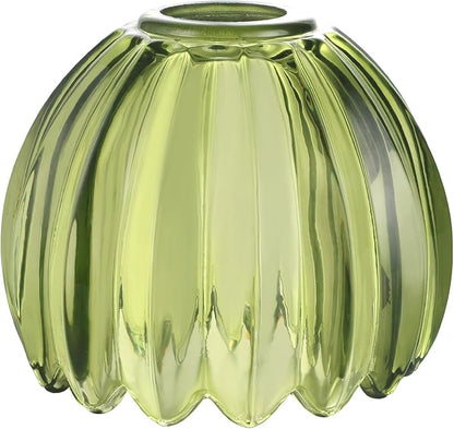 Tulip Lamp Shades Replacement, 5" Dia. * 4.25" H Green Glass Sconce Shade Heavy and Thick for Wall Sconces Pendant Lights Ceiling Lights Chandelier, 1 Pack