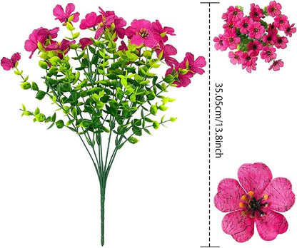 Artificial Fall Flowers for Outdoors, Artificial mums for Outdoors UV Resistant and fadeproof,Faux mums for Outdoor planters for Porch Patio Garden Planter Box Home Outdoor Decor(10pcs)