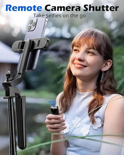UBeesize 64'' Extendable Selfie Stick Tripod with Light & Remote, Adjustable Phone Tripod Stand for iPhone 17-11, Android, Camera, Travel Vlogging & Video Recording