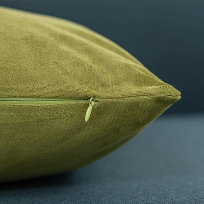 Couch Pillow Cases 20x20 Chartreuse: 2 Pack Cozy Soft Polyester Square Throw Pillow Covers for Farmhouse Home Decor