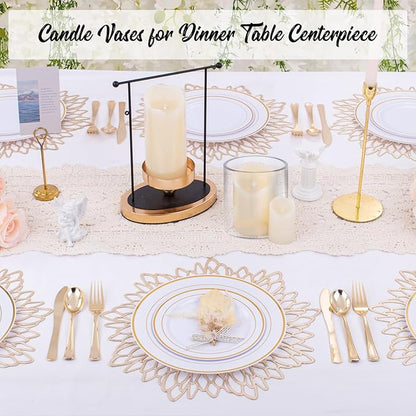 12pcs Glass Cylinder Vases for Centerpieces, 4 Inch Small Glass Flower Vase for Wedding Decoration Clear Floating Candle Holders Floral Vase Bulk for Table, Shelf, Holiday Party, Living Room Decor