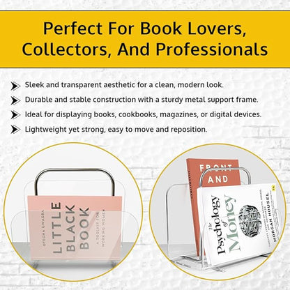 Acrylic Book Holder Stand Megazine Display Holder