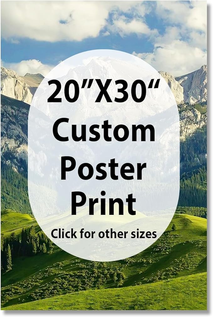 JIMUJIA Custom Canvas Art Print 20"x30" - Unframed Artwork, Personalized Wall Decor, Customizable Photo, Custom Portrait, Office, Living Room, Bedroom Wall Art(20×30in,Unframe)