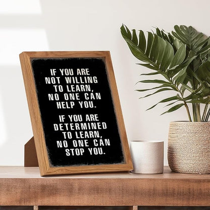 Motivational Wall Art FRAMED - Office Wall Art & Decor Motivational poster - Positive Quotes Decor - Encouragement Gifts - Positive Sayings for Decoration - Entrepreneur Picture Inspirational Quotes