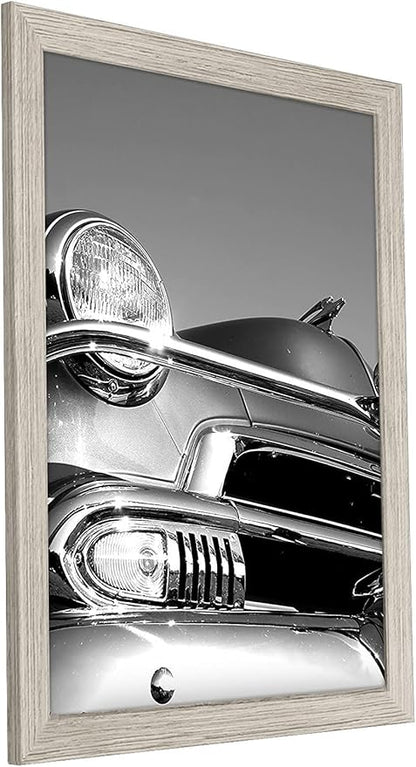 Americanflat 18x24 Poster Frame with Polished Plexiglass - Wide Picture Frames Made of Engineered Wood for Vertical or Horizontal Wall Display - Epic Collection - Driftwood