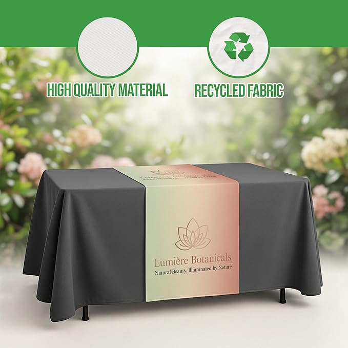 Custom Table Runner (12”x72” to 36”x72”) by BCB Print | Personalize with Business Logo/Image/Text | Trade Shows, Events & Weddings | HD Printed Custom Table Sign | Express Dispatch+Ship | Made in USA