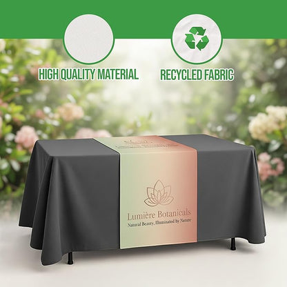 Custom Table Runner (12”x72” to 36”x72”) by BCB Print | Personalize with Business Logo/Image/Text | Trade Shows, Events & Weddings | HD Printed Custom Table Sign | Express Dispatch+Ship | Made in USA
