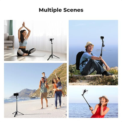 K&F CONCEPT Popod 72" Phone Tripod, 3-in-1 Clip & Magnetic Selfie Stick with Remote, Automatic Phone Tripod Stand, Compatible with iPhone 17-12 Series Android Phones 1/4" Screw Accessories