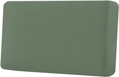 H.VERSAILTEX Super Stretch Individual Seat Cushion Covers Sofa Covers Couch Cushion Covers Slipcover Sets Thick Jacquard Textured Twill Fabric (1 Piece Loveseat Cushion Cover, Loden Frost)