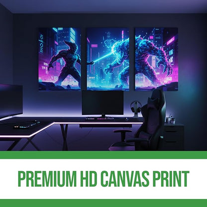 BCB Print Custom Wall Canvas Posters (Set of 3) | Personalized Framed Prints for Bedroom, Living Room & Office | Made in USA | Fast Delivery | HD Print