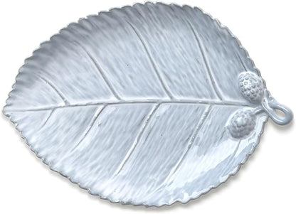 Ceramic Jewelry Dish, Decorative Tray for Rings Earrings Necklaces Bracelet Watch Keys, 4.50" Trinket Tray as Gifts for Women (Antique Leaf)