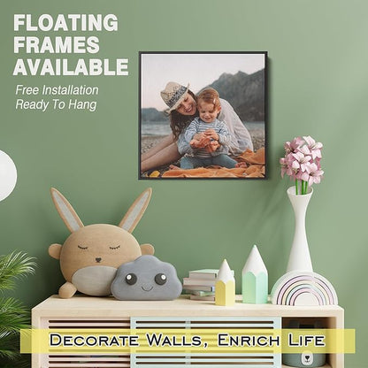 GMissT Canvas Prints With Your Photos - Personalized Pictures On Canvas Custom Poster for Home Decor - Floating Frames & Gift Wrapping Available