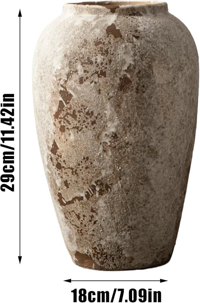 Decorative Ceramic Vase- Classic Antique Home Decor Ornament, Elegant Décor Showpiece for Interior Design, Mantel Tabletop Sculptural Vessel | Collectible Vintage Vasefor Bookshelf Kitchen