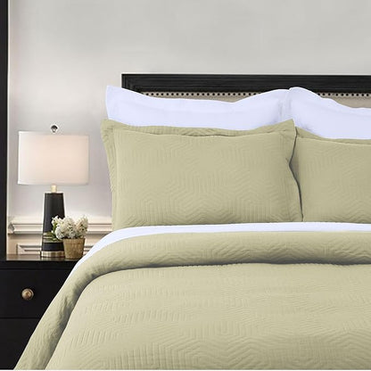 Threadmill Luxury Cotton Blankets for King Size Bed | All-Season Cozy 100% Cotton King Size Blanket | Aster Soft & Lightweight Coverlet fits California King Size Bed, 104x92 | Sage Green
