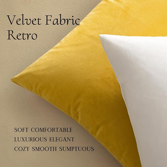 MIULEE Velvet Throw Pillow Covers 18x18 Inch, Pack of 2 -Pure White, Soft Solid Decorative Pillow Covers Cushion Cases Modern Luxury Home Decor for Spring Couch Sofa Bedroom Livingroom