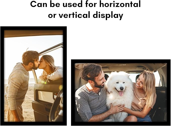 Americanflat 16x25 Poster Frame with Polished Plexiglass - Black Picture Frame - Wide Photo Frames Made of Engineered Wood for Vertical or Horizontal Wall Display - Epic Collection - Black