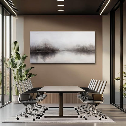 CHUDANHAO Wall Art for Living Room Large Wall Decor Abstract Pictures Black And White Artwork Landscape Poster Art for Home Office 24"x48"