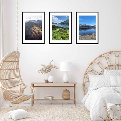 22.375x34 Picture Frame with 20x30 Mat Set of 2, Display Photo 20x30 with Mat or 22.375 x 34 Without Mat, Wall Hanging Large 22.375 by 34 Poster Frame with Plexiglass, 2 Pack, Black