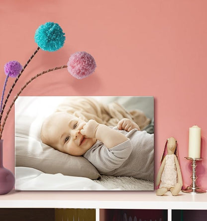 TreeDeal Custom Canvas Prints with Your Photos, Framed 18” x 12” Personalized Pictures Print, Customized Photo to Canvas Wall Art Ideal for Home Decor Gift Wrapping Pets Family Baby Wedding