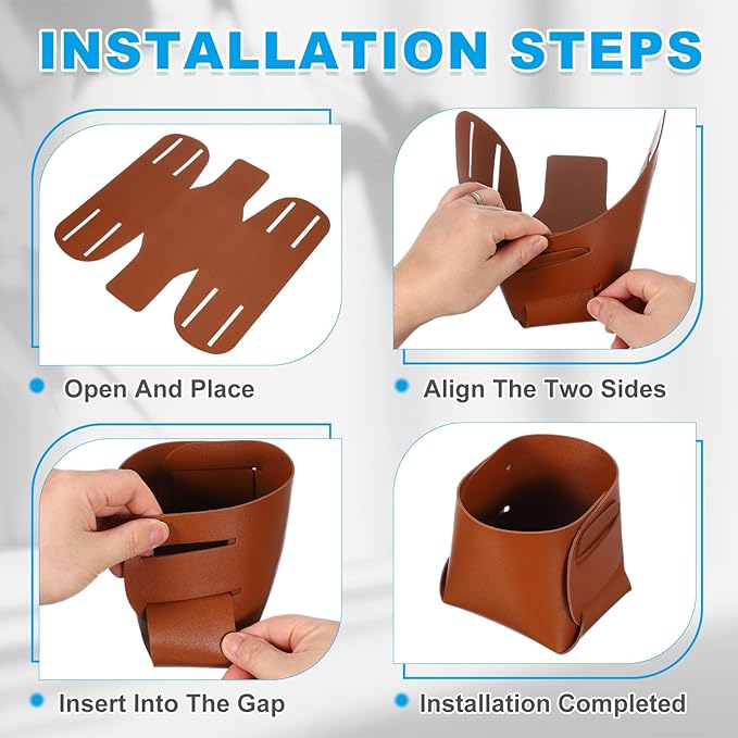 PATIKIL 2Pack Leather Desk Organizer, Leather Pencil Pen Holder Jewelry Valet Tray Hair Accessories Organizer for Bedroom Drawer Office Key Wallet Watch Pen Pencil Glasses, Blue