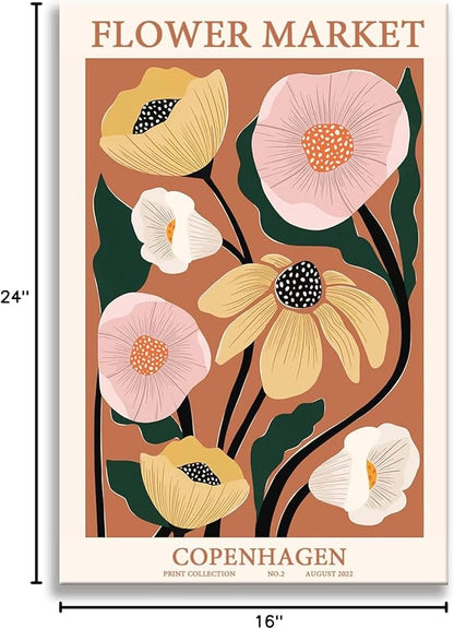 Zzuyi Flower Market Poster,Anthropologie art,Botanical Flower wall art for Living Room Bedroom Decoration-16x24
