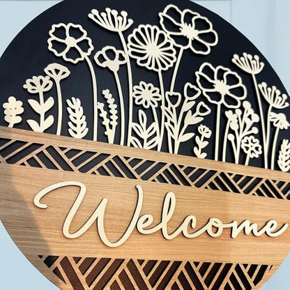 Custom Wooden Welcome Entry Sign, Personalized Front Door Plaque, Rustic Home Wall Accent, Stylish Decoration, Perfect Moving Gift Or New House Present For Families Doorsign_281125_SR6_15