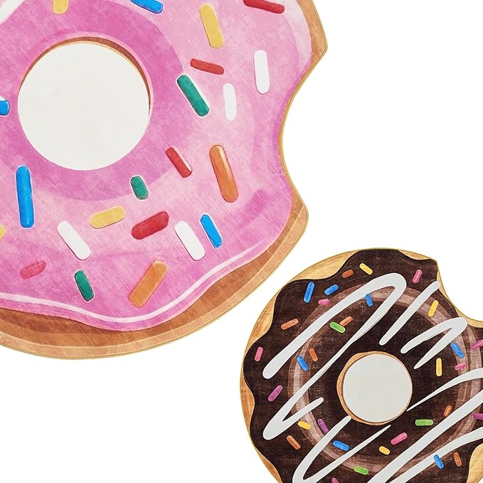 JINCHAN Cute Round Rug 3ft Strawberry Donut Fun Rug Washable Playroom Mat Sweet Dessert Circle Cool Rug Non Slip 3' Round Soft Cozy Pink Doormat Small Funky Gift for Girls Kids Toddler Nursery Bedroom